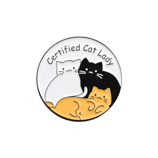 Certified Cat Lady Brooch Enamel Pin