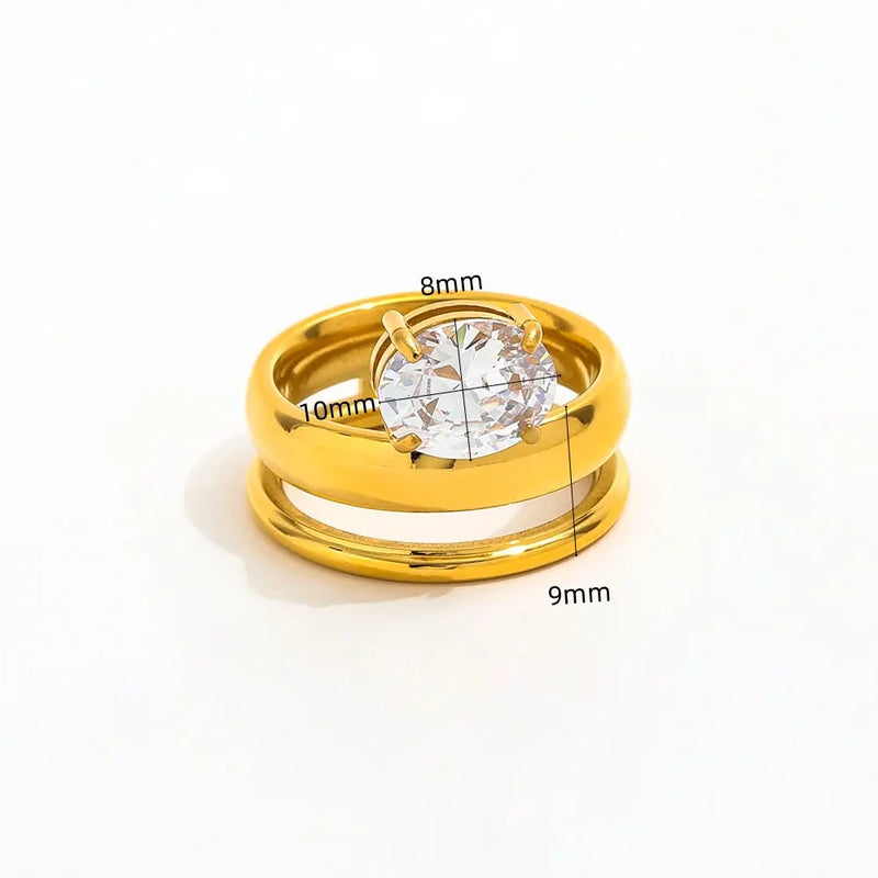 18k Gold Plated Amelia Ring