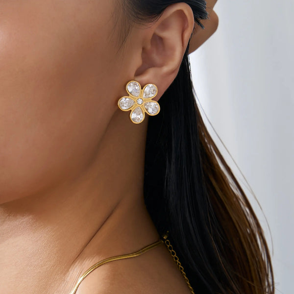 18k Gold Plated Blossom Earrings