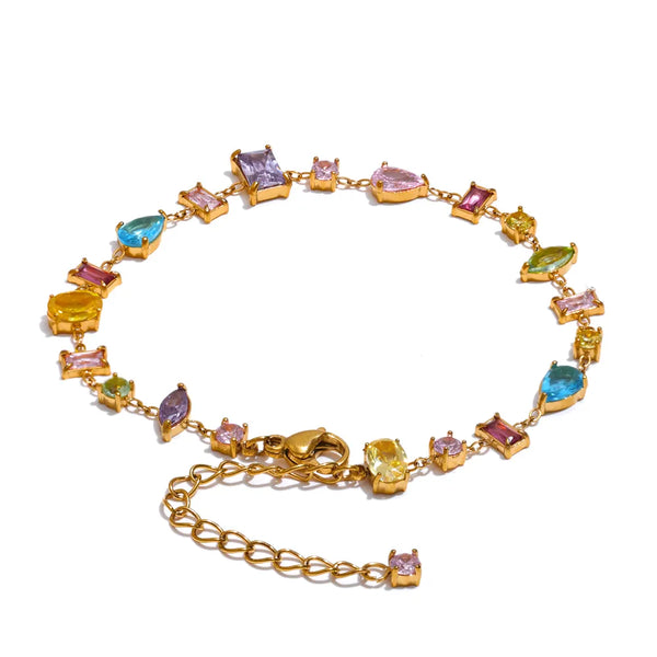 18k Gold Plated Kaleidoscope Bracelet