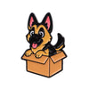 Special Delivery German Shepherd Brooch Enamel Pin