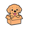Special Delivery Golden Dog Brooch Enamel Pin
