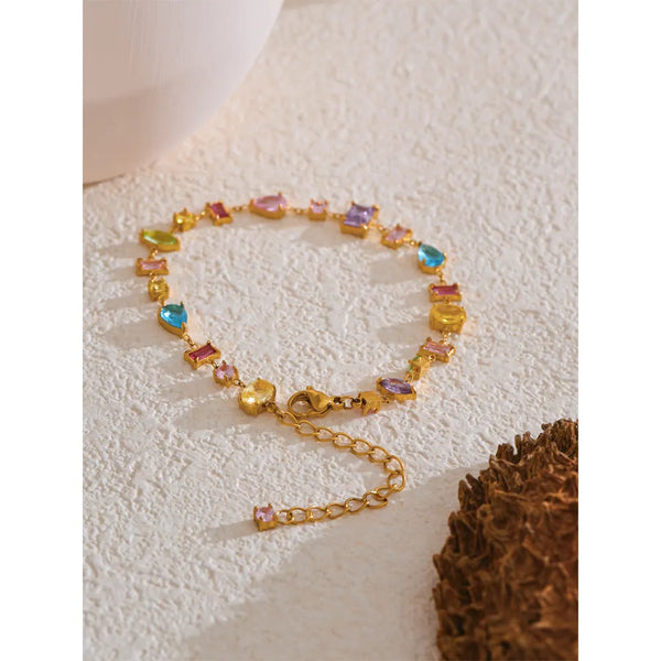 18k Gold Plated Kaleidoscope Bracelet