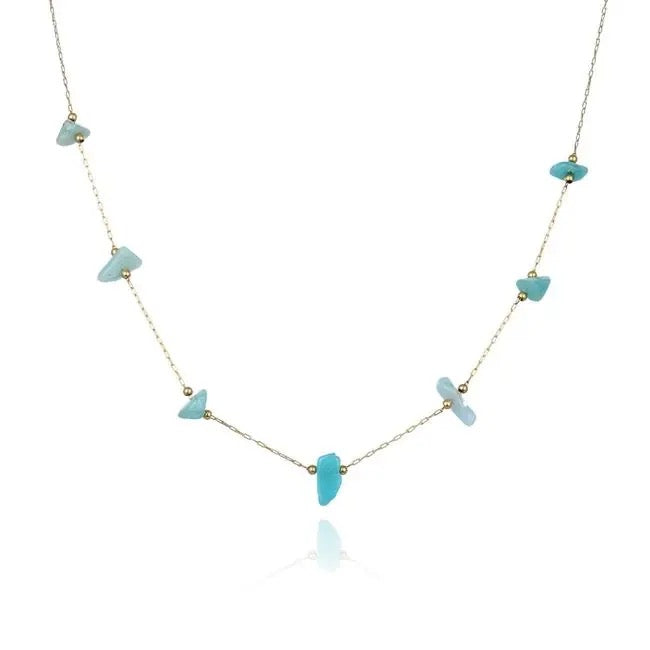 18K Gold Plated Aventurine Necklace