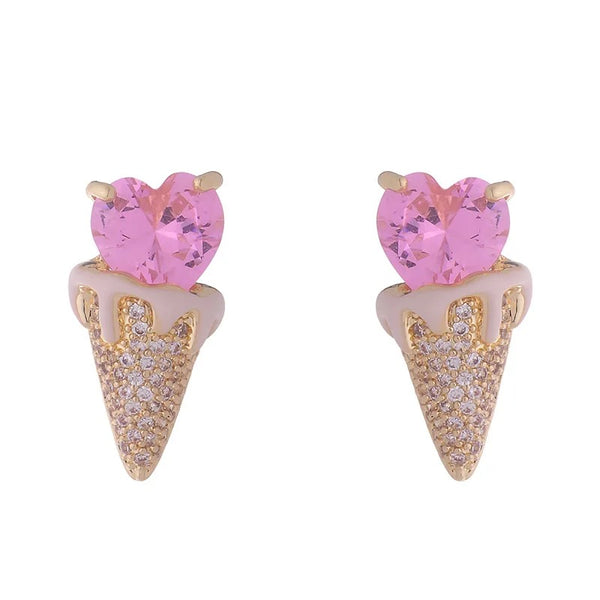 Pink Ice Cream Studs