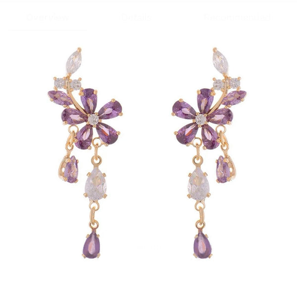 Purple Floral Drops