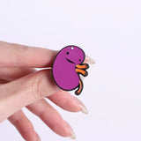 Kidney Brooch Enamel Pin