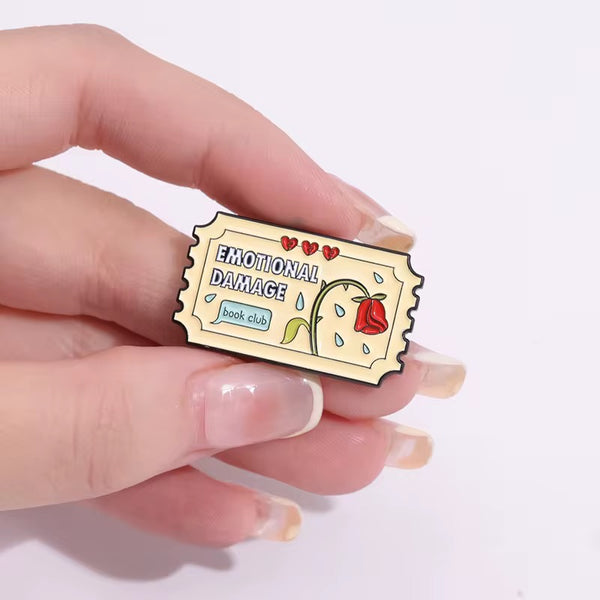 Emotional Damage Book Club Brooch Enamel Pin