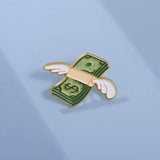 Flying Dollars Brooch Enamel Pin