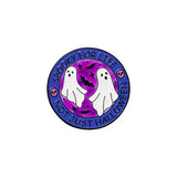 Spooky For Life Ghost Brooch Enamel Pin