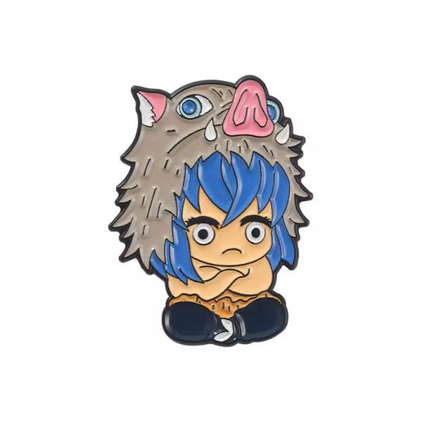 Inosuke Hashibira Demon Slayer Anime Brooch Enamel Pin
