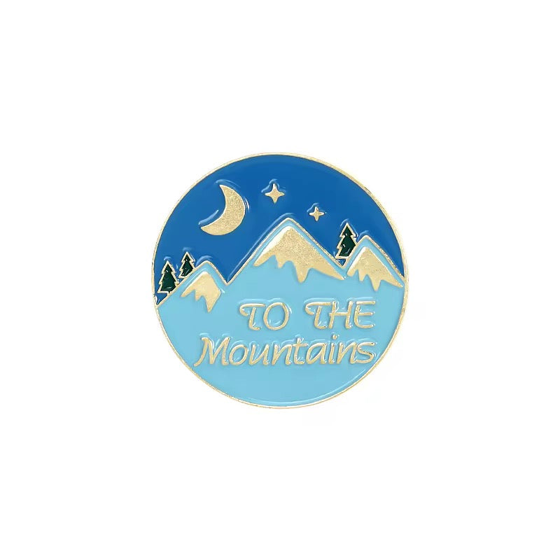 To The Mountains Brooch Enamel Pin