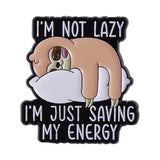 Lazy Sloth Brooch Enamel Pin
