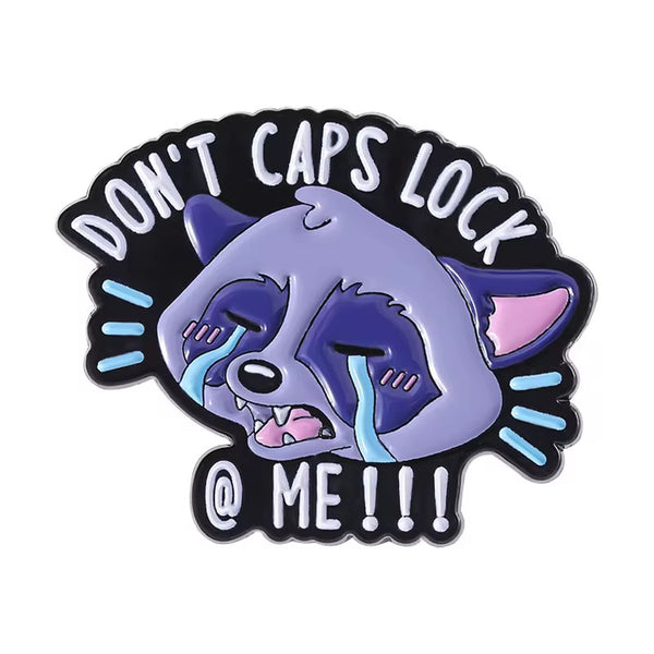 Sensitive Raccoon Brooch Enamel Pin