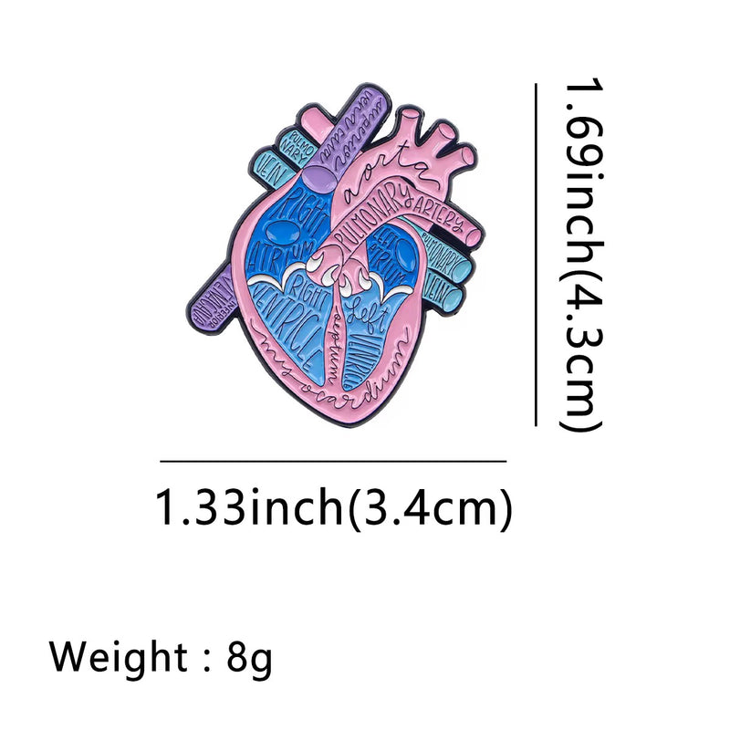 Heart Medical Brooch Enamel Pin