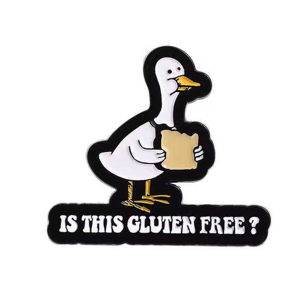 Gluten Resistant Duck Brooch Enamel Pin