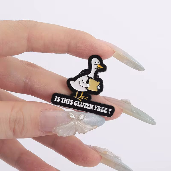 Gluten Resistant Duck Brooch Enamel Pin