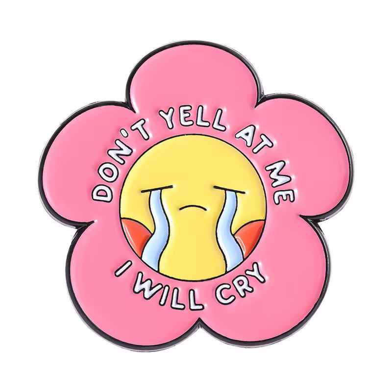 Crying Duck Brooch Enamel Pin