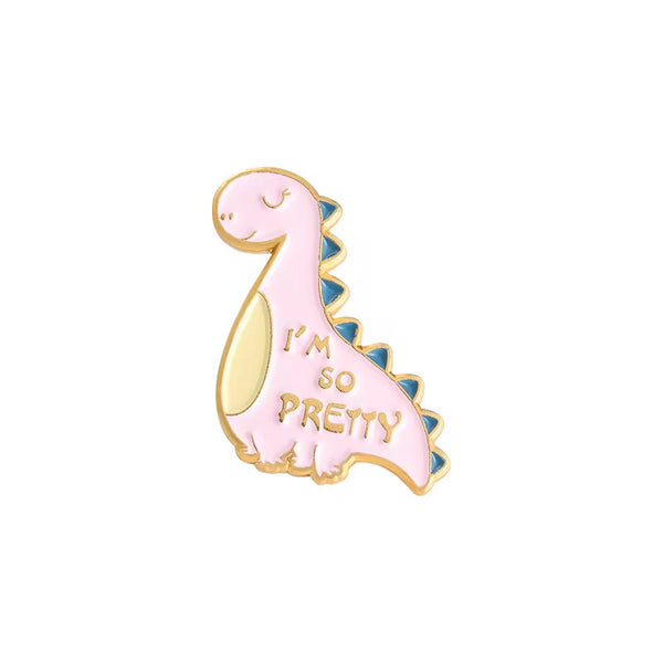 Pretty Dino Brooch Enamel Pin