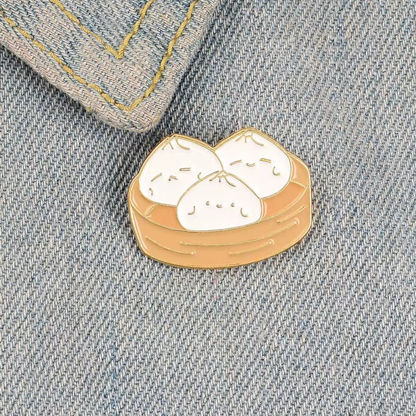 Momo Basket Brooch Enamel Pin