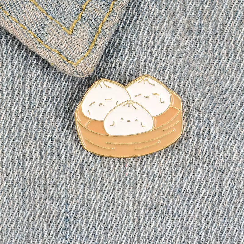 Momo Basket Brooch Enamel Pin