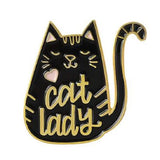 Cat Lady Brooch Enamel Pin