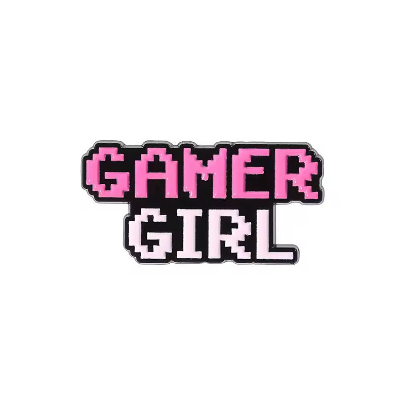 Gamer Girl Brooch Enamel Pin