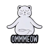 Ommmeow Cat Brooch Enamel Pin