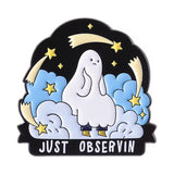 Just Observin Ghost Brooch Enamel Pin