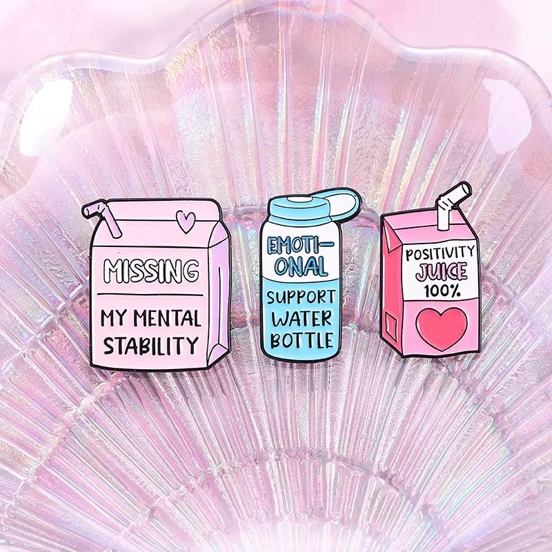 Positivity Juice Brooch Enamel Pin