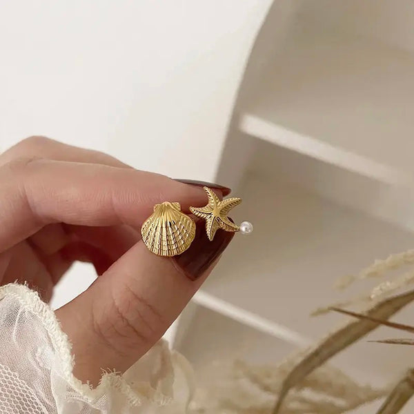 18K Gold Plated Ocean Dreams Studs