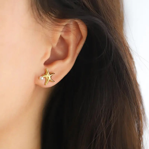 18K Gold Plated Ocean Dreams Studs