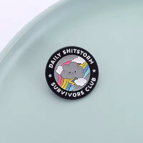 Shitstorm Survivors Club Brooch Enamel Pin
