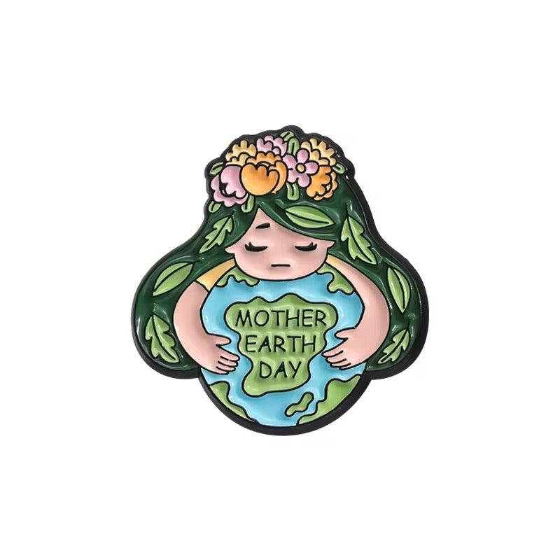 Mother Earth Day Brooch Enamel Pin