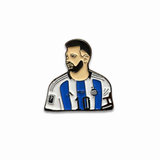 Lionel Messi Portrait Metal Enamel Sticker