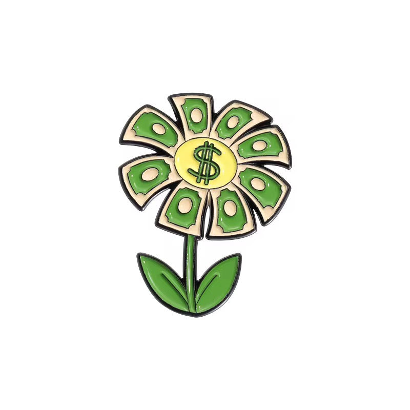 Dollar Plant Brooch Enamel Pin
