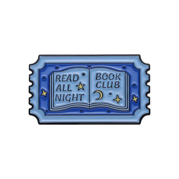 Read All Night Book Club Brooch Enamel Pin