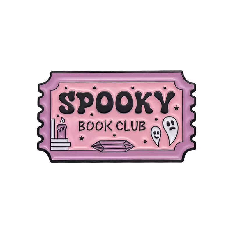 Spooky Book Club Brooch Enamel Pin