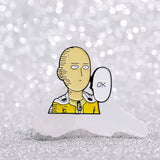 Saitama One Punch Man Anime Brooch Enamel Pin