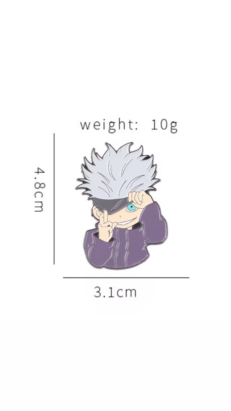 Satoru Gojo Jujutsu Kaisen Anime Brooch Enamel Pin