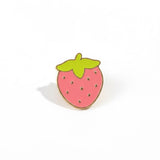 Pink Strawberry Brooch Enamel Pin