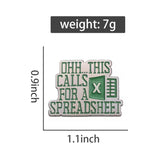 Spreadsheet Brooch Enamel Pin