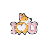 Love Corgi Dog Brooch Enamel Pin