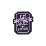 Certified Army BTS Kpop Brooch Enamel Pin