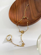 18K Gold Plated Butterfly Hand Chain
