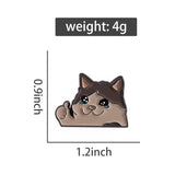Meme Cat Brooch Enamel Pin