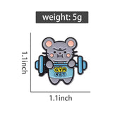 Gym Rat Brooch Enamel Pin