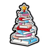 Book Christmas Tree Brooch Enamel Pin