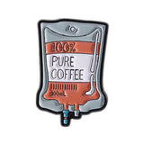 100% Pure Coffee Brooch Enamel Pin
