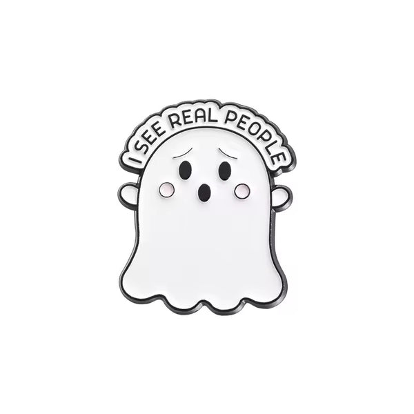 I See Real People Ghost Brooch Enamel Pin